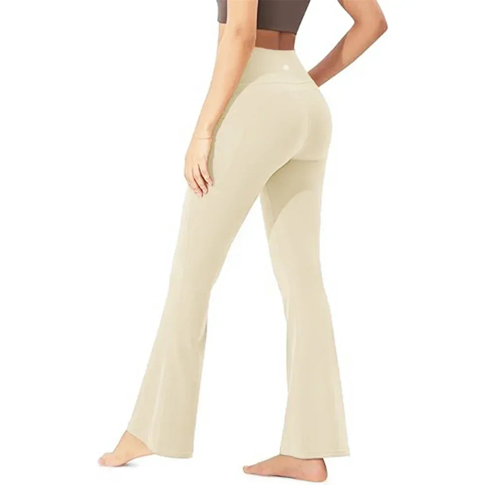 Tummy Control & Butt Lifting Flare Leggings for Tall Women, High Waisted Toning Workout Pants - Luvia