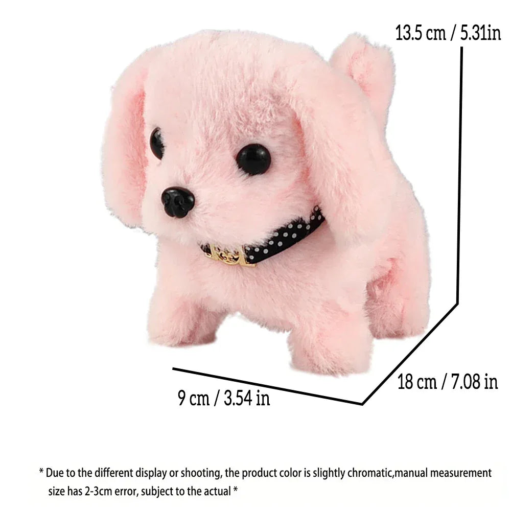 Pet Companion Battery Operated Toy Plush puppy pet electronic interactive toy walking barking wagging tail Simulation puppy - Luvia