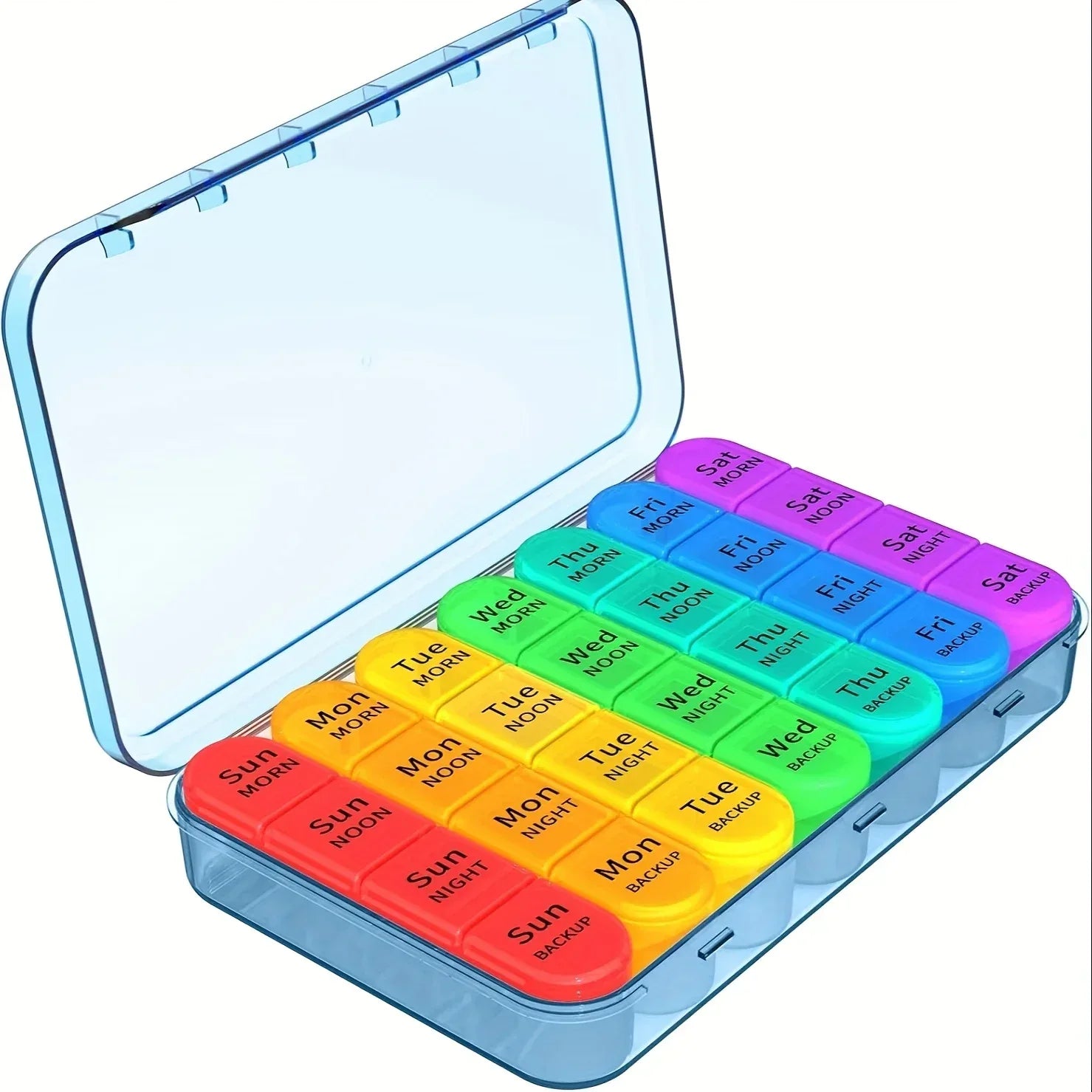 Pill Organizer 4 Times a Day Pill Box 7 Day,Large Weekly Medicine Pill Organizer for Travel with Removable Individual Containers - Luvia