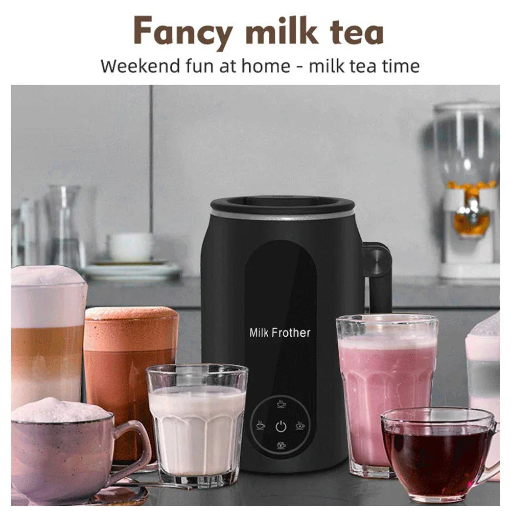 Electric Milk Frother Cooker for Frothing 4-in-1 Milk Steamer with Rotatable Handle Foam Maker for Coffee/Latte/Cappuccino - Luvia