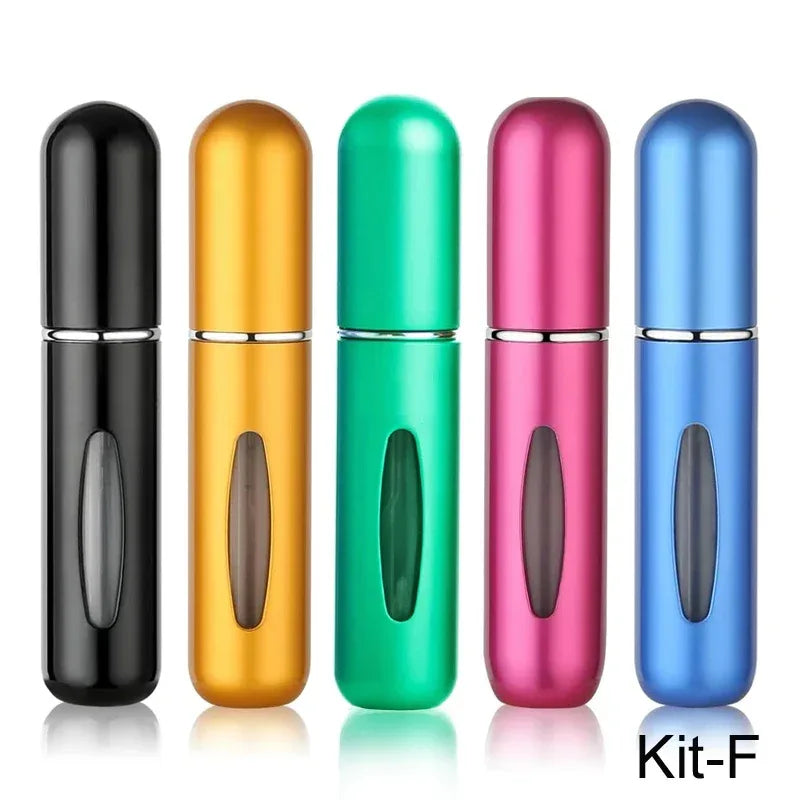 5pcs 5ml Mini Refillable Perfume Atomizer Aluminum Perfume Bottle Portable Perfume Spray Bottle Travel Parfume Mini Bottle - Luvia