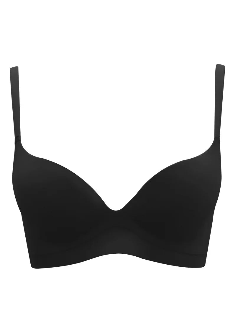Seamless Bra for Women Gathered Lingerie Solid Small Breast Wireless Push Up Bra Thickened Comfortable Lingerie Lenceria - Luvia