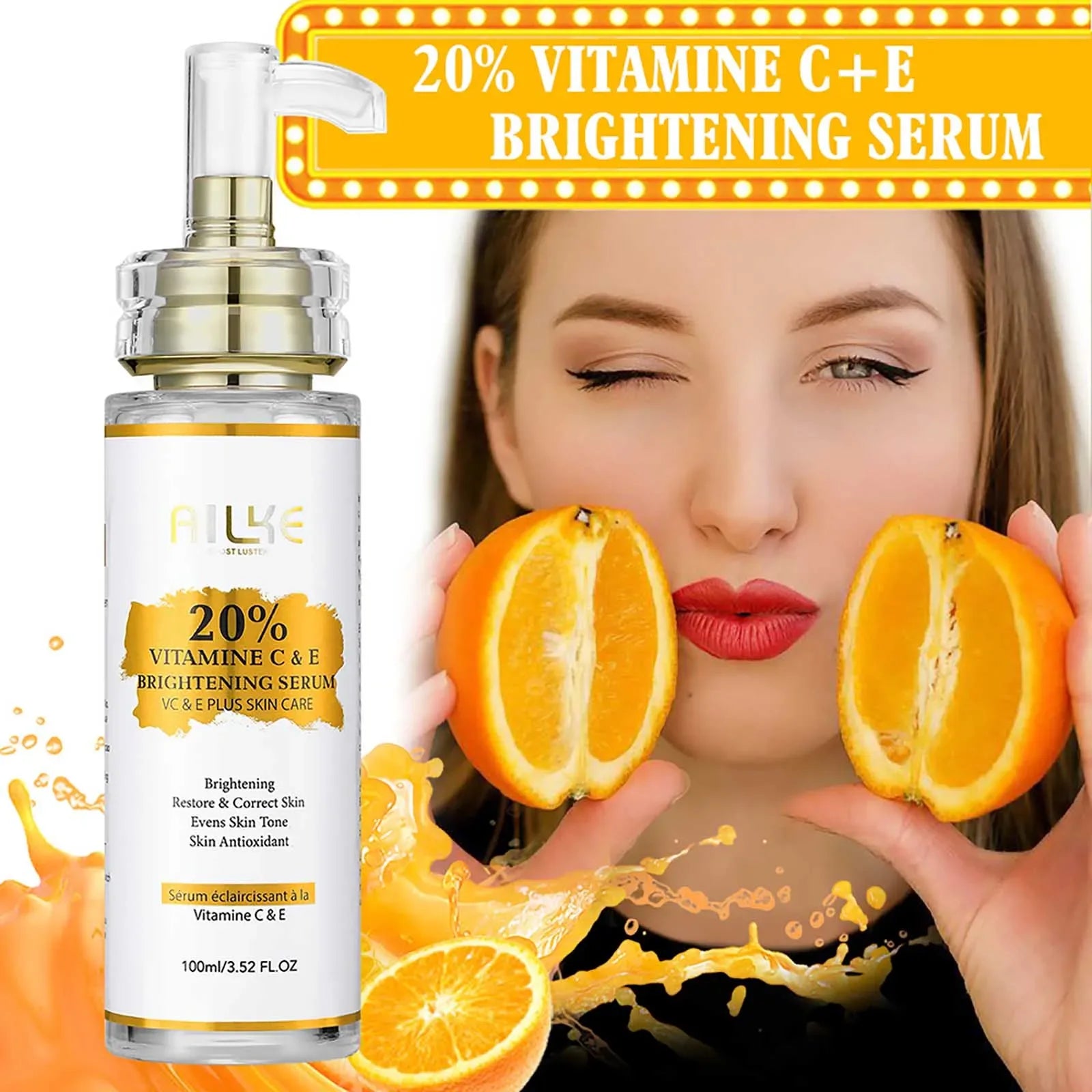 AILKE Vitamin C Skin Care Kit, With Lightening Body Lotion, Even Skin Tone Cream, Whitening Serum, Brightening Soap - Luvia