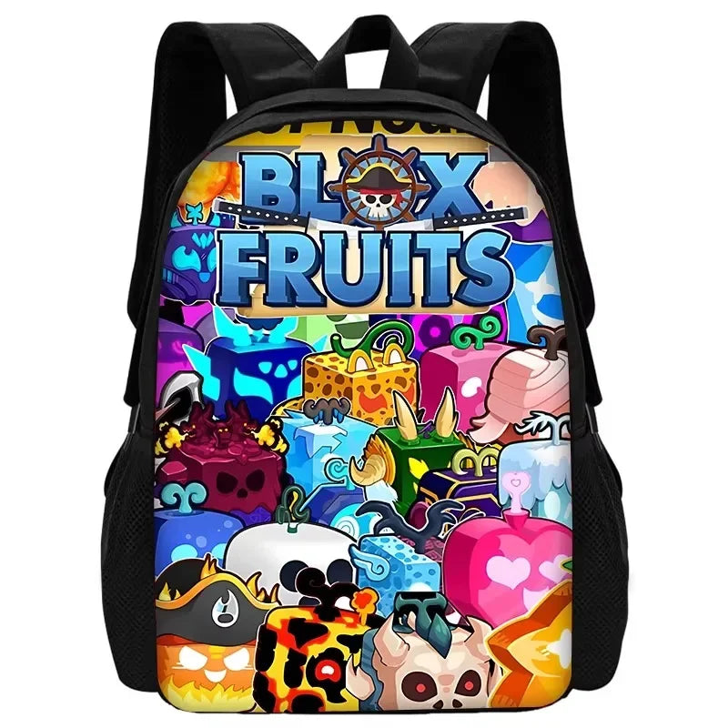 Child School Cartoon Blox Fruits Backpack With Shoulder Bag Pencil Bags School Bags for Boys Girls Best Gift