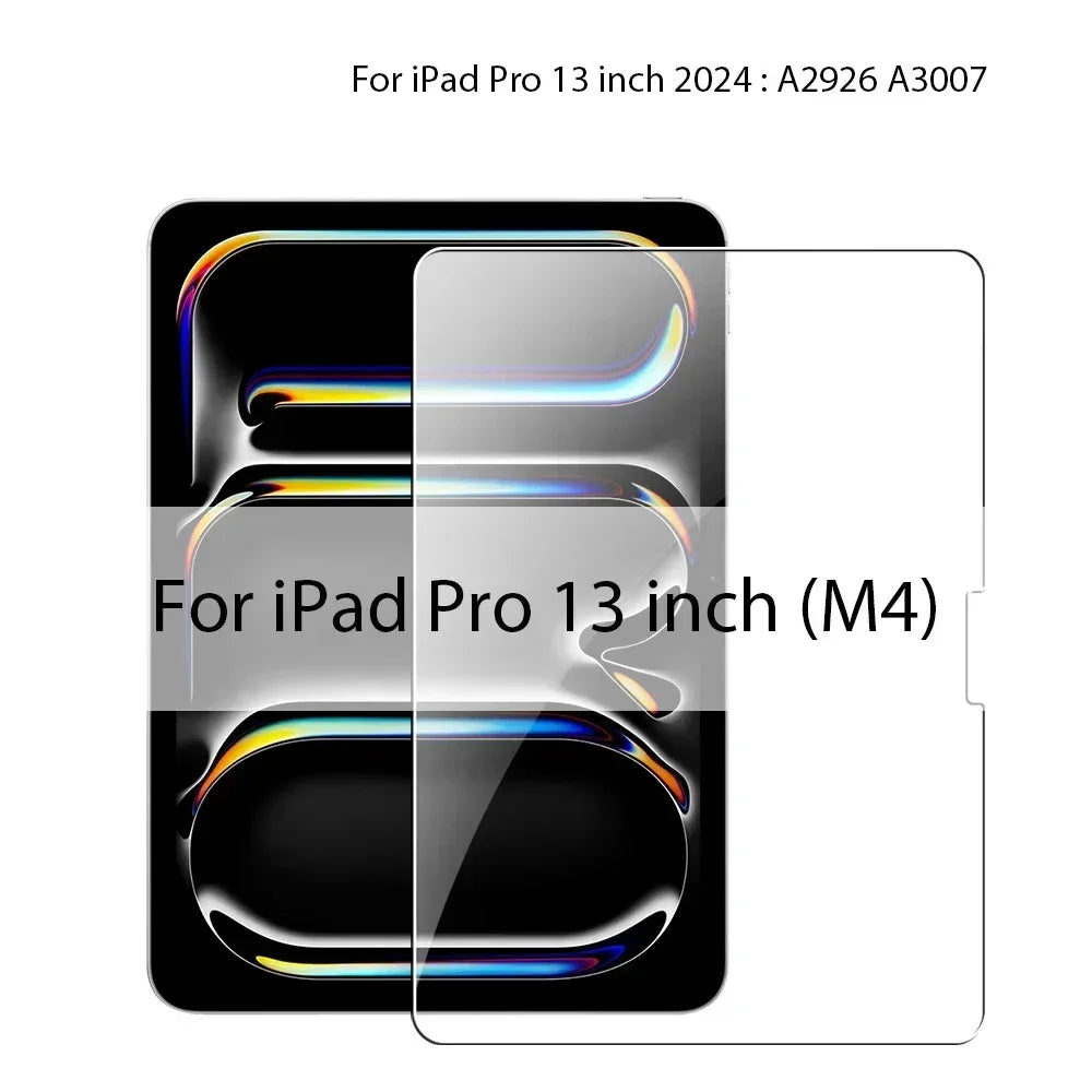 3PCS Tempered Glass For Ipad Pro 13 12.9 11 6th M4 M2 2024 Air 5 4 3 2 1 9 9th 10 10th Gen Mini 6 10.9 10.2 9.7 Screen Protector - Luvia