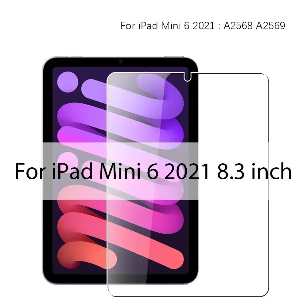 3PCS Tempered Glass For Ipad Pro 13 12.9 11 6th M4 M2 2024 Air 5 4 3 2 1 9 9th 10 10th Gen Mini 6 10.9 10.2 9.7 Screen Protector - Luvia