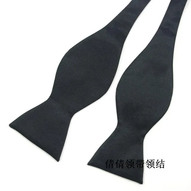 Men's Formal Pre-tied Adjustable Bow Tie Solid Color Elegant Wedding Party Event Bulk Wholesale Easy Wear British Style - Luvia