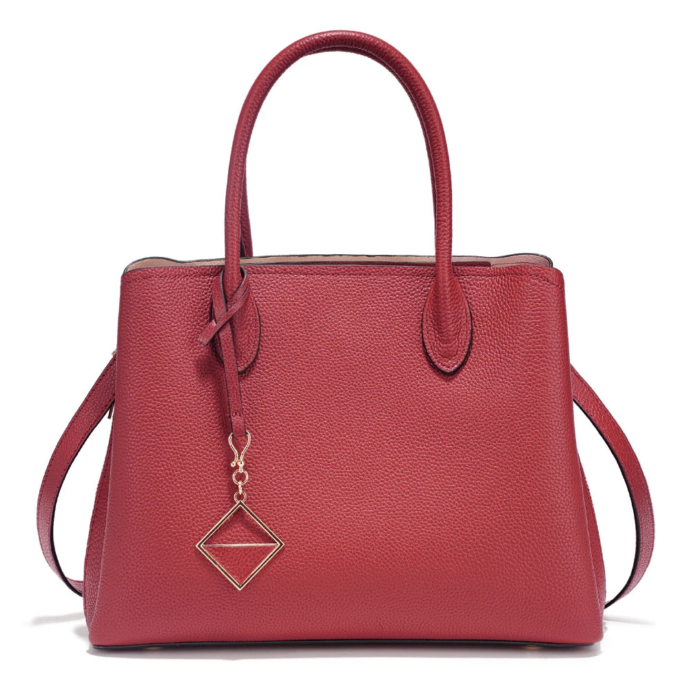 Zency Women's Genuine Leather Large Shopper Bag Designer Shoulder Bags Handbag Bucket Crossbody 2025 leather Top Handles Bags