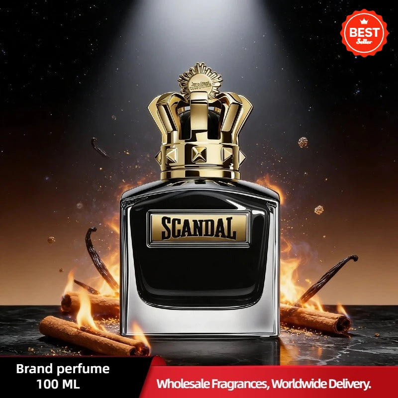 Scandal for Men Eau De Parfum Long Lasting Woody Fragrance Vetiver Leather & Sandalwood Cologne Premium Perfume Gift Set for Him