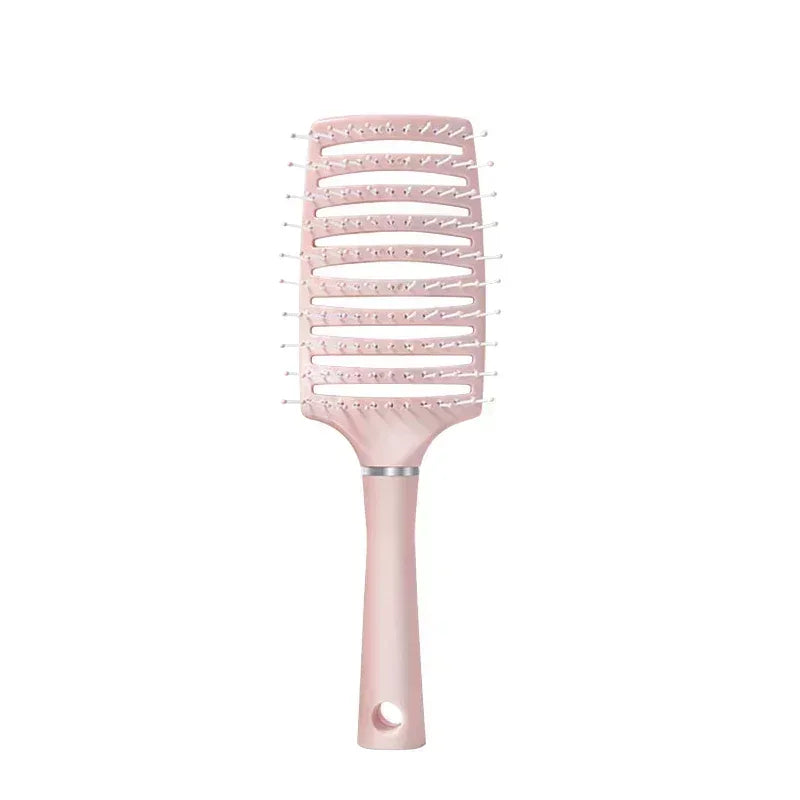 Detangling Hair Brush Hollow Scalp Massage Comb Hairdressing Wide Tooth Hair Comb Wet Curly Massage Brush Barber Styling Tools - Luvia