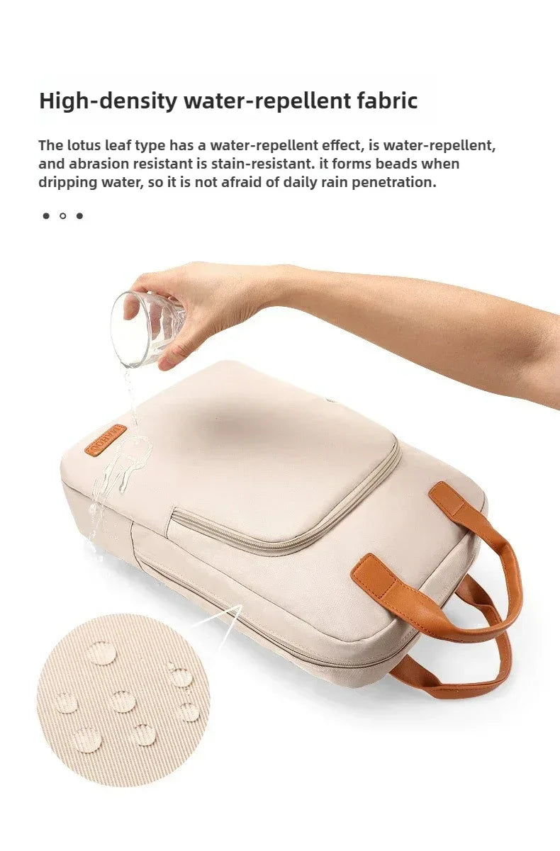 Laptop Bag 14 16 Inch Waterproof Backpack Large Capacity Portable Tablet Sleeve Case Handbag Briefcase Travel Student Women - Luvia