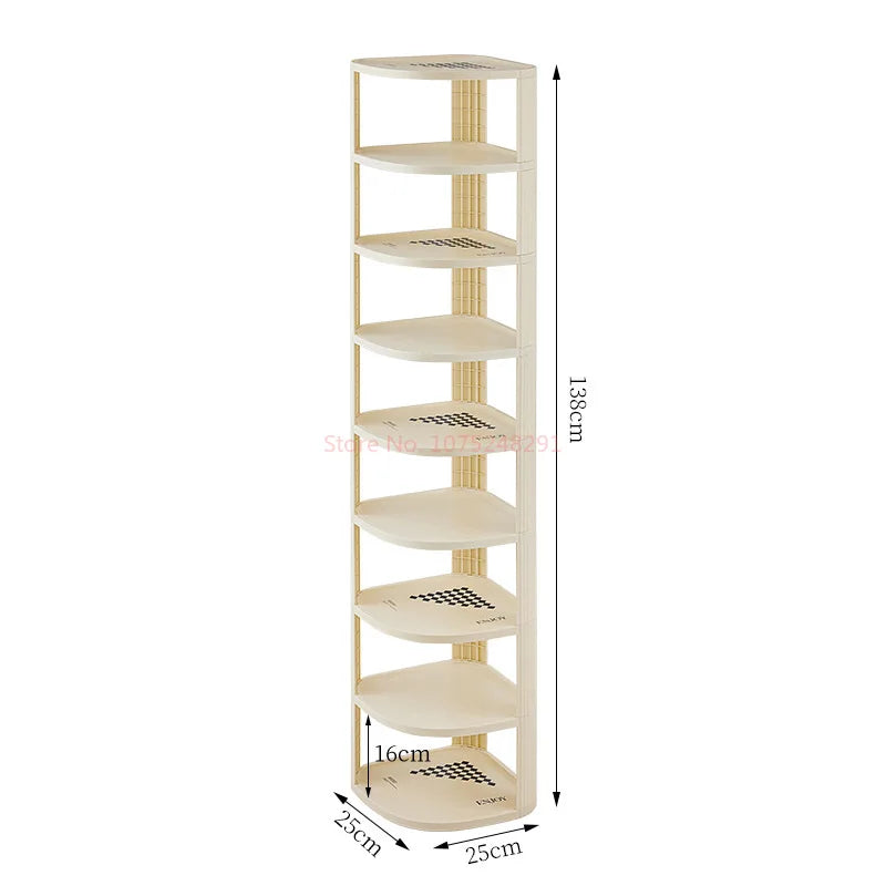 Multi layer shoe rack, space saving, household simple shoe cabinet, economical, door crevice, large capacity storage rack