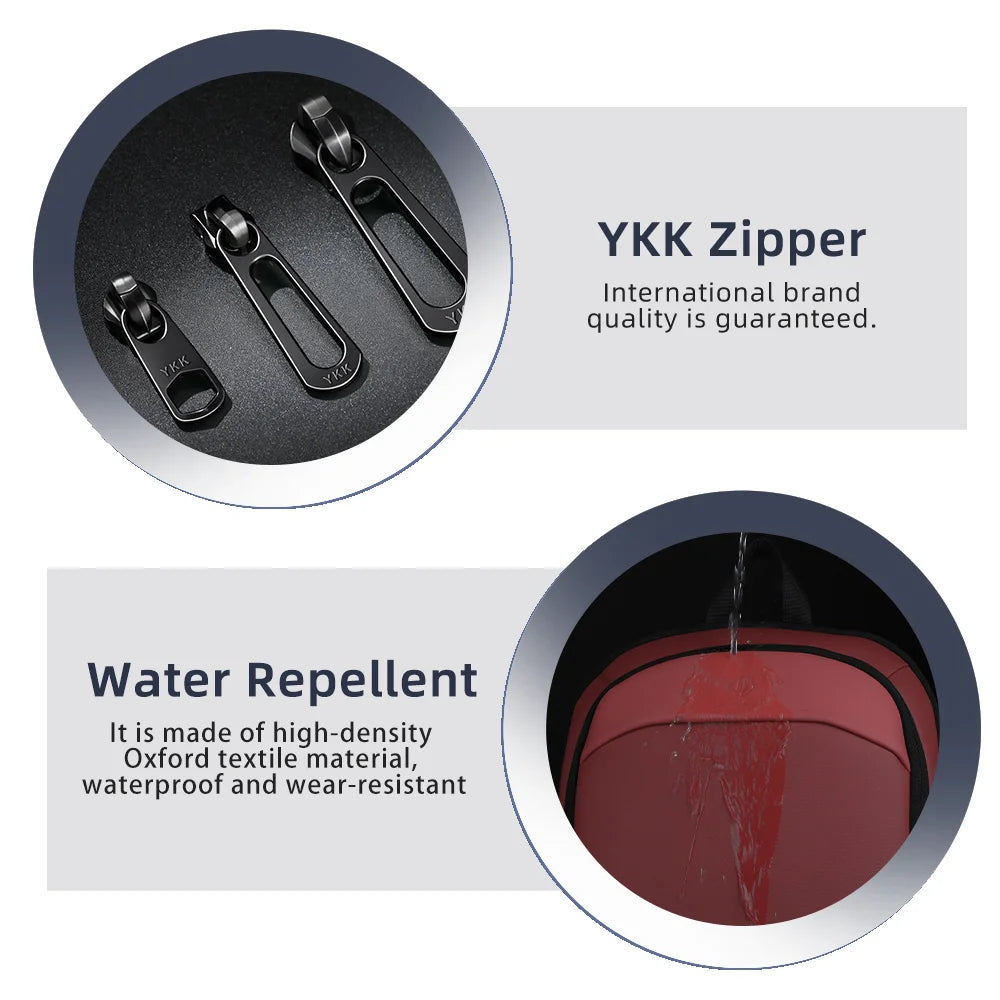 HcanKcan Fashion Men's Backpack Lightweight Expandable Backpack for Men 17.3 Inch Laptop Travel Daypack with USB Port School Bag