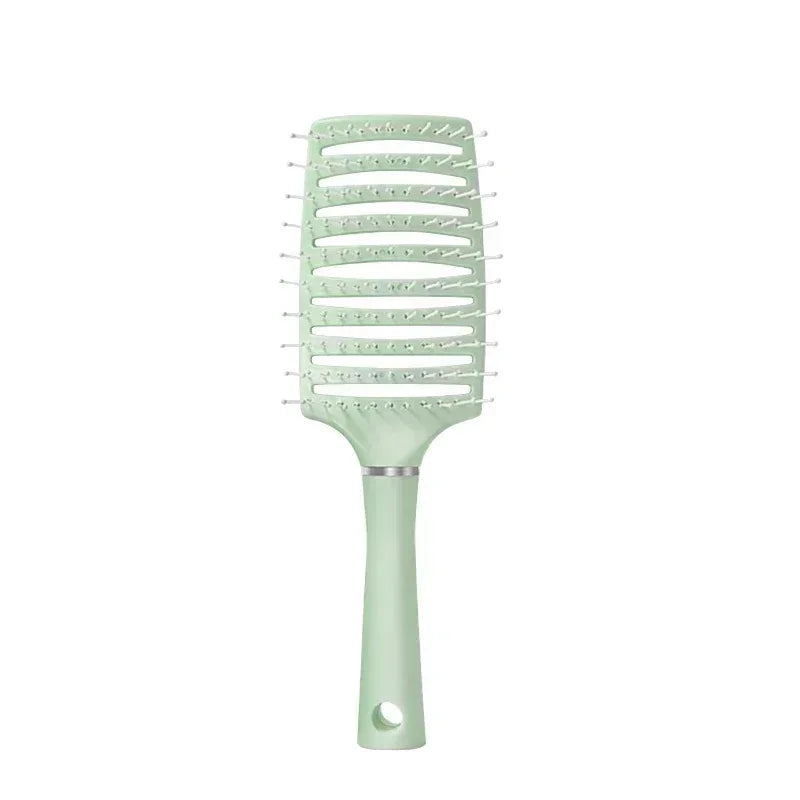 Detangling Hair Brush Hollow Scalp Massage Comb Hairdressing Wide Tooth Hair Comb Wet Curly Massage Brush Barber Styling Tools - Luvia