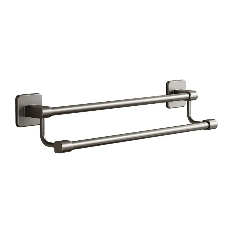 Adhesive Towel Rack 30-80cm Adjustable, No Drill Bathroom Towel Bar for Shower Room - Luvia