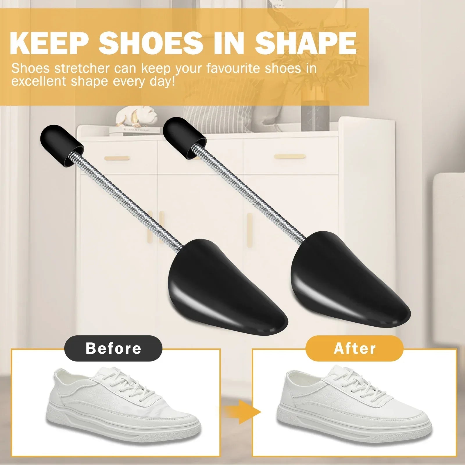 3/5 Pairs Shoe Stretcher Shoes Tree Shaper Rack Plastic Adjustable Length Men/Women Shoe Trees Stretcher Boot Holder Organizers - Luvia