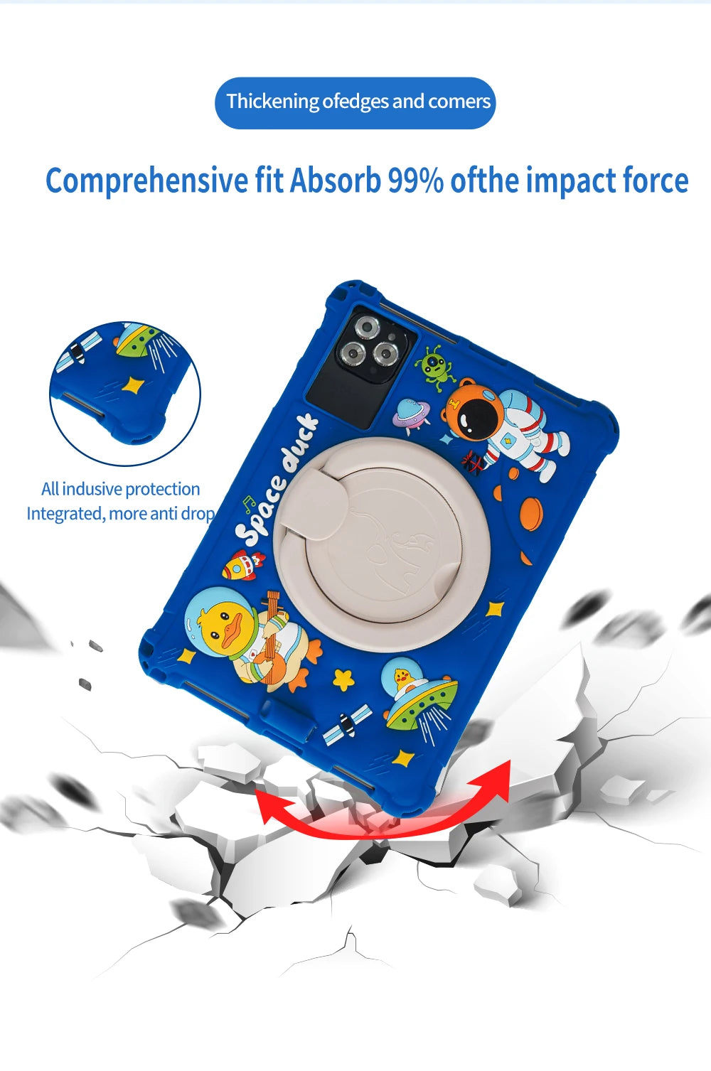 10.1-inch Kids Tablet Android 13 64GB Bluetooth WIFI support Youtube IPS 1280X800 screen Dual SIM Card 5000mAh with Case