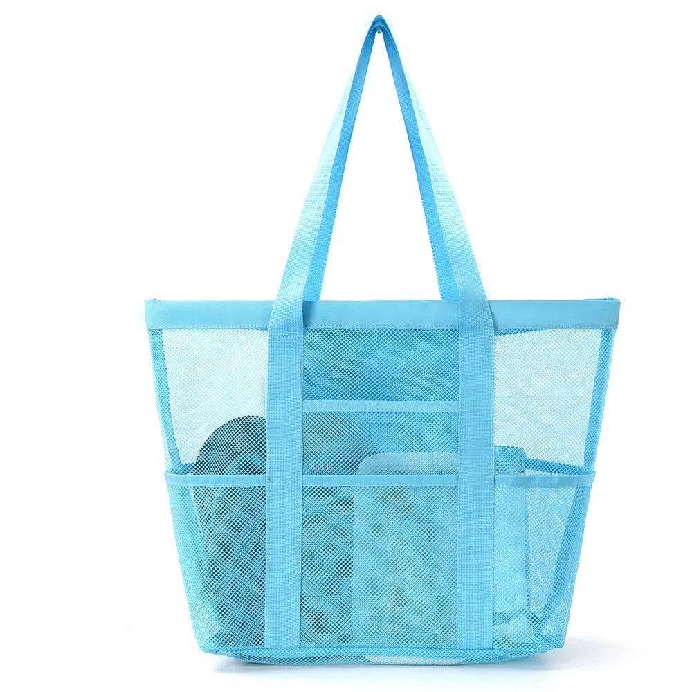 Mesh Beach Bag Waterproof Sandproof - Large Tote Pool Bag for Women Vacation Essentials Beach Accessories - Luvia