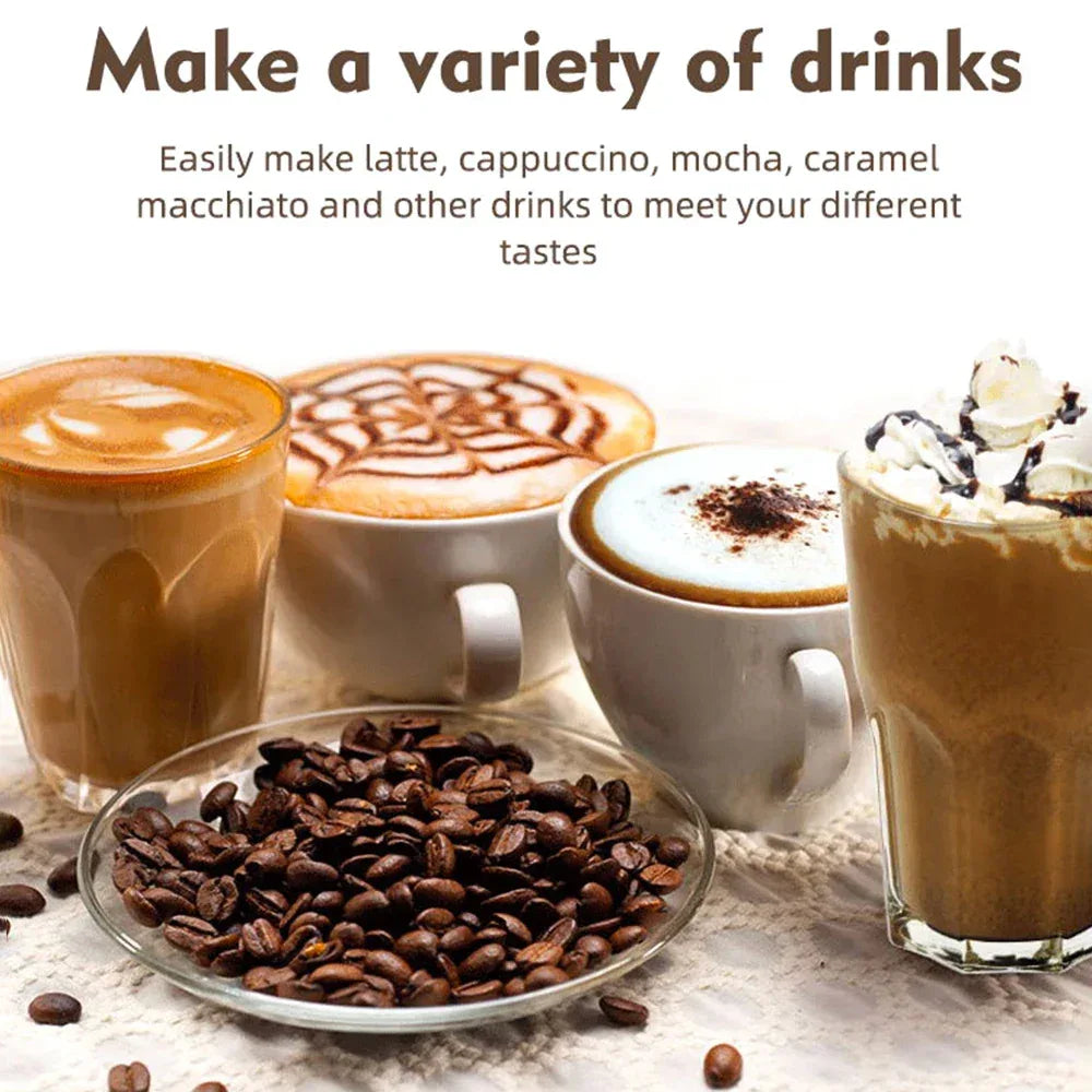Electric Milk Frother Cooker for Frothing 4-in-1 Milk Steamer with Rotatable Handle Foam Maker for Coffee/Latte/Cappuccino - Luvia