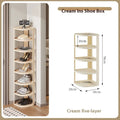 Multi layer shoe rack, space saving, household simple shoe cabinet, economical, door crevice, large capacity storage rack