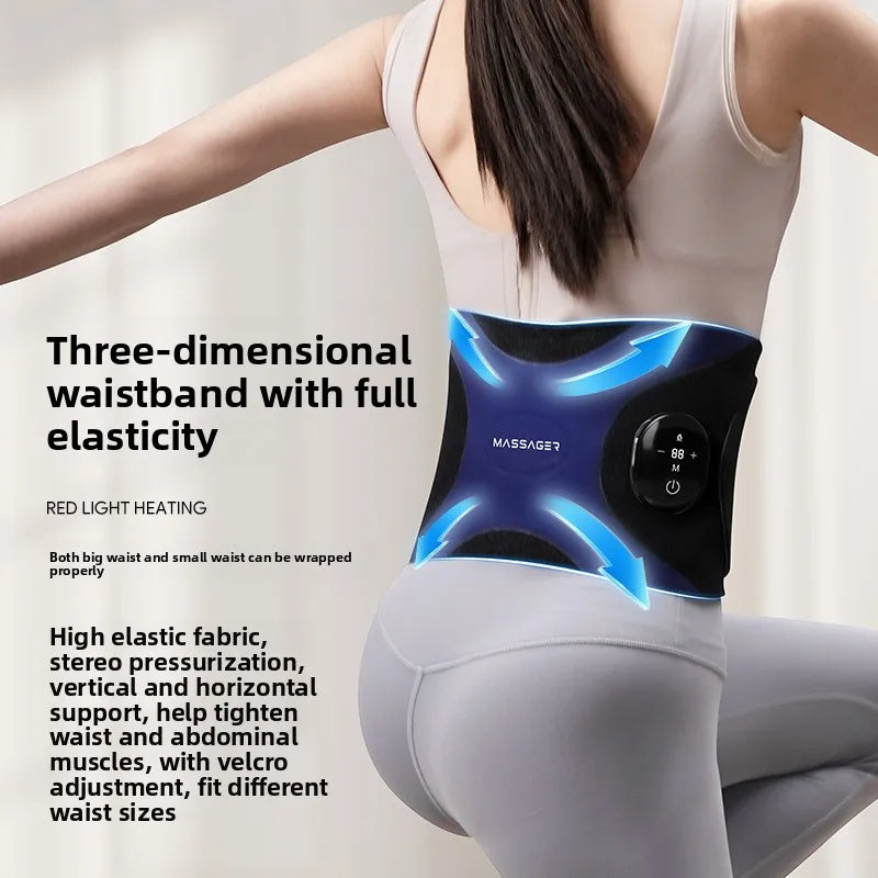 Skg Waist Massager Intelligent Heating Pulse Waist Protection Massager Abdominal Sour EMS Thin Belt Lazy Fat Throwback Artifact