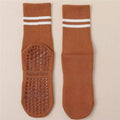 1 Pair Women's Yoga Socks with Silicone Grips Non Slip Fitness Socks for Pilates Dance and Workout Anti Slip Sports Socks - Luvia
