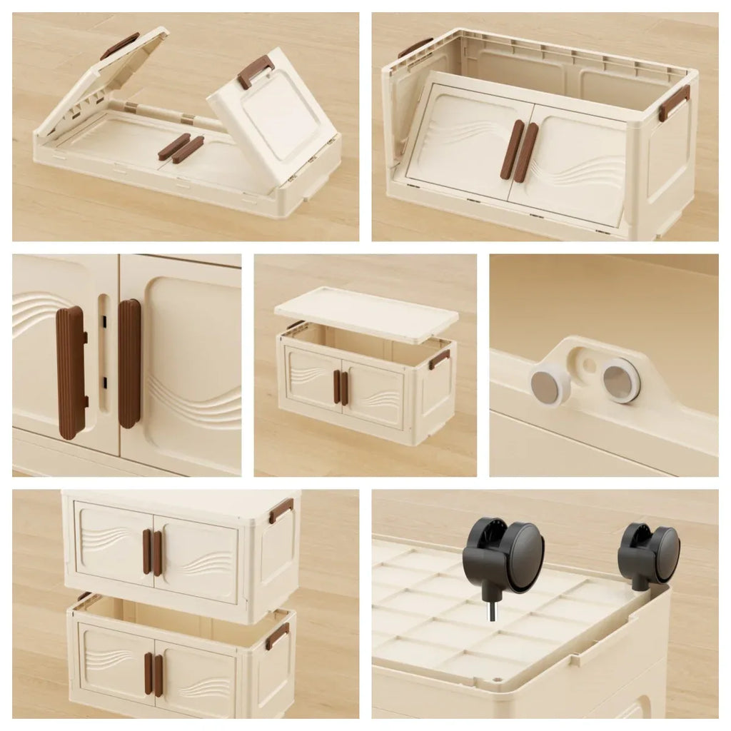 Foldable Storage Box with Clear Door - Spacious, Durable, and Easy-to-Assemble - Ideal for Organizing Clothes, Books, Toys, and - Luvia