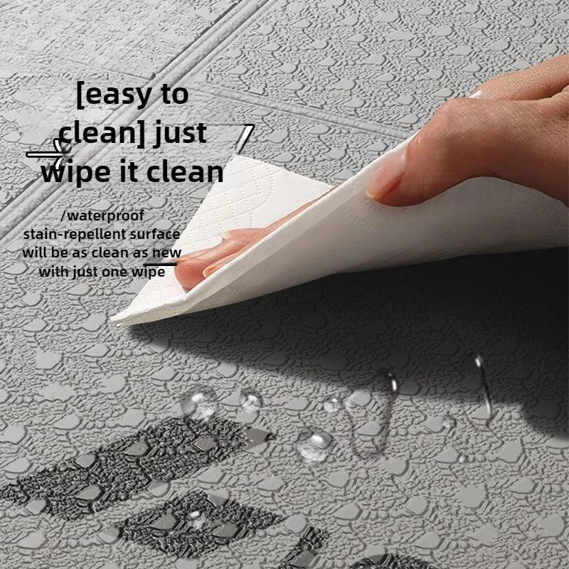 Extra Wide Yoga Mat Thick Foldable Non-Slip Quiet Exercise Mat for Home Workout Fitness 요가매트 - Luvia