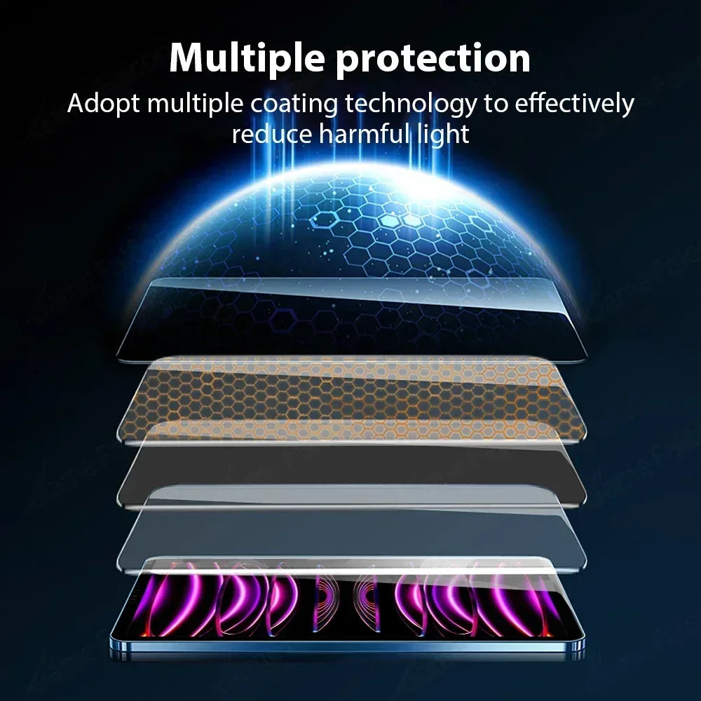 3PCS Tempered Glass For Ipad Pro 13 12.9 11 6th M4 M2 2024 Air 5 4 3 2 1 9 9th 10 10th Gen Mini 6 10.9 10.2 9.7 Screen Protector - Luvia