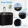 Cat Water Fountain Pet Water Fountain for Cats Inside 1Filters&Ultra-Quiet Pump 2.2L/73oz Dog Pet Water Fountain - Luvia
