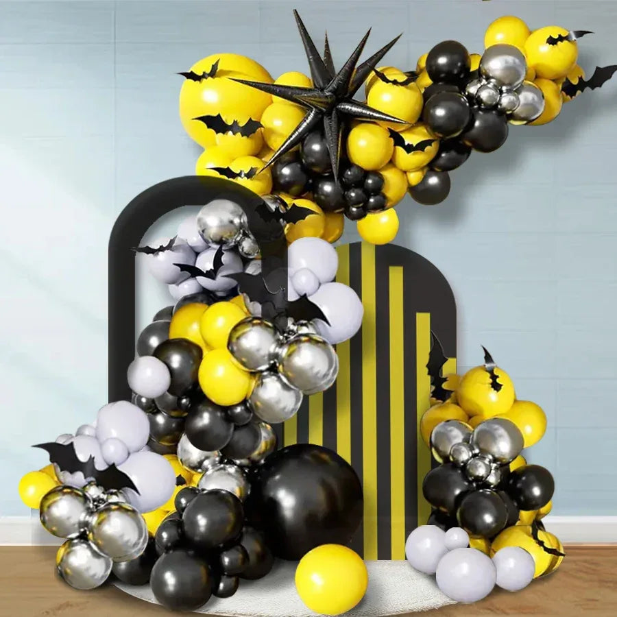 137-Piece Bat-Themed Party Balloon Arch Kit Balloon Set Birthday Party Decoration - Luvia