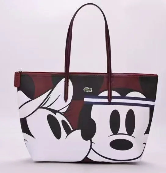 2025 Mickey bag large-capacity women's bag printed commuter versatile shoulder women's bag foreign trade hot-selling women's bag