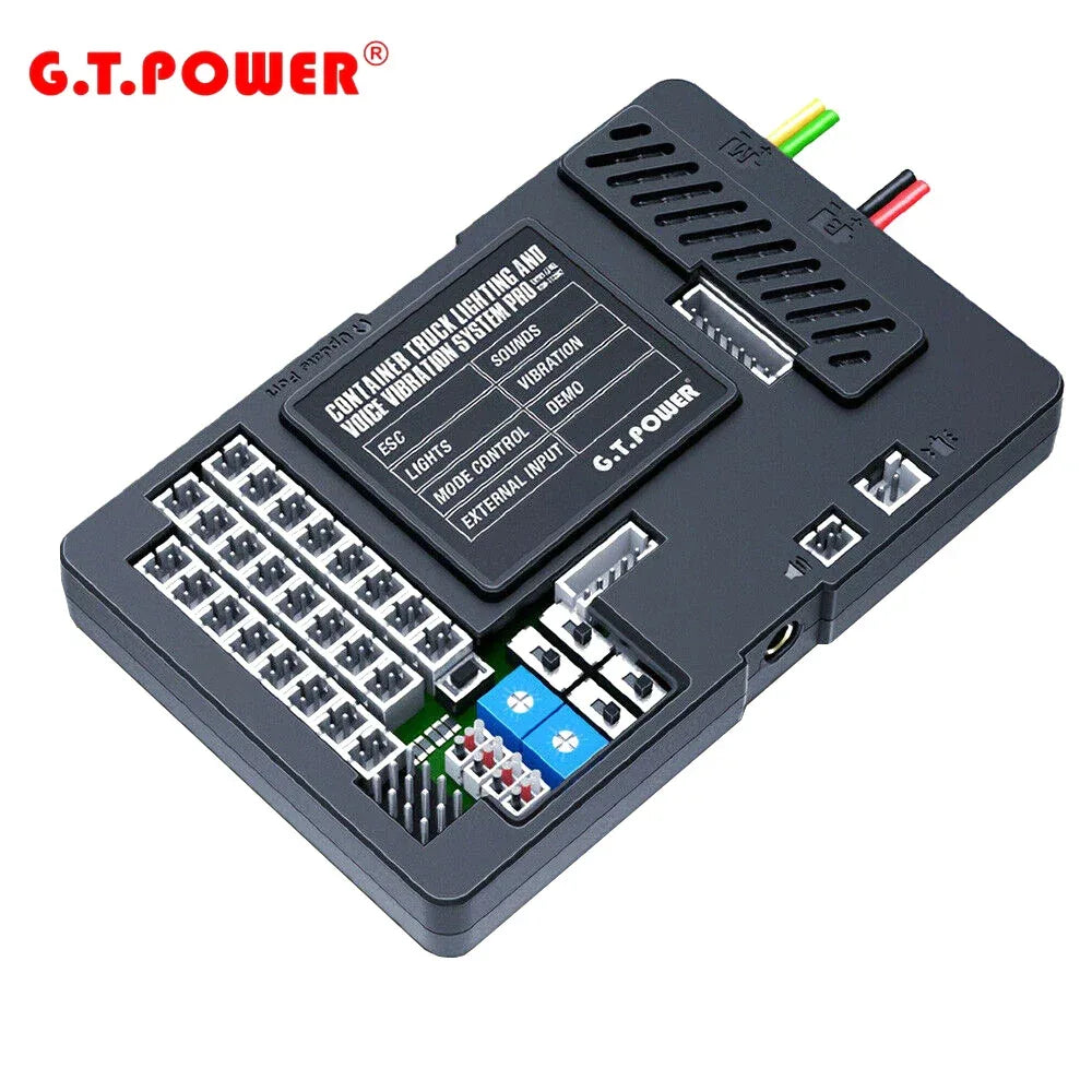 G.T.POWER Container Truck Lighting and Voice Vibration System Pro 30A For Tamiya RC4WD Tractor RC Truck Trx4 Toys New Year Gift - Luvia
