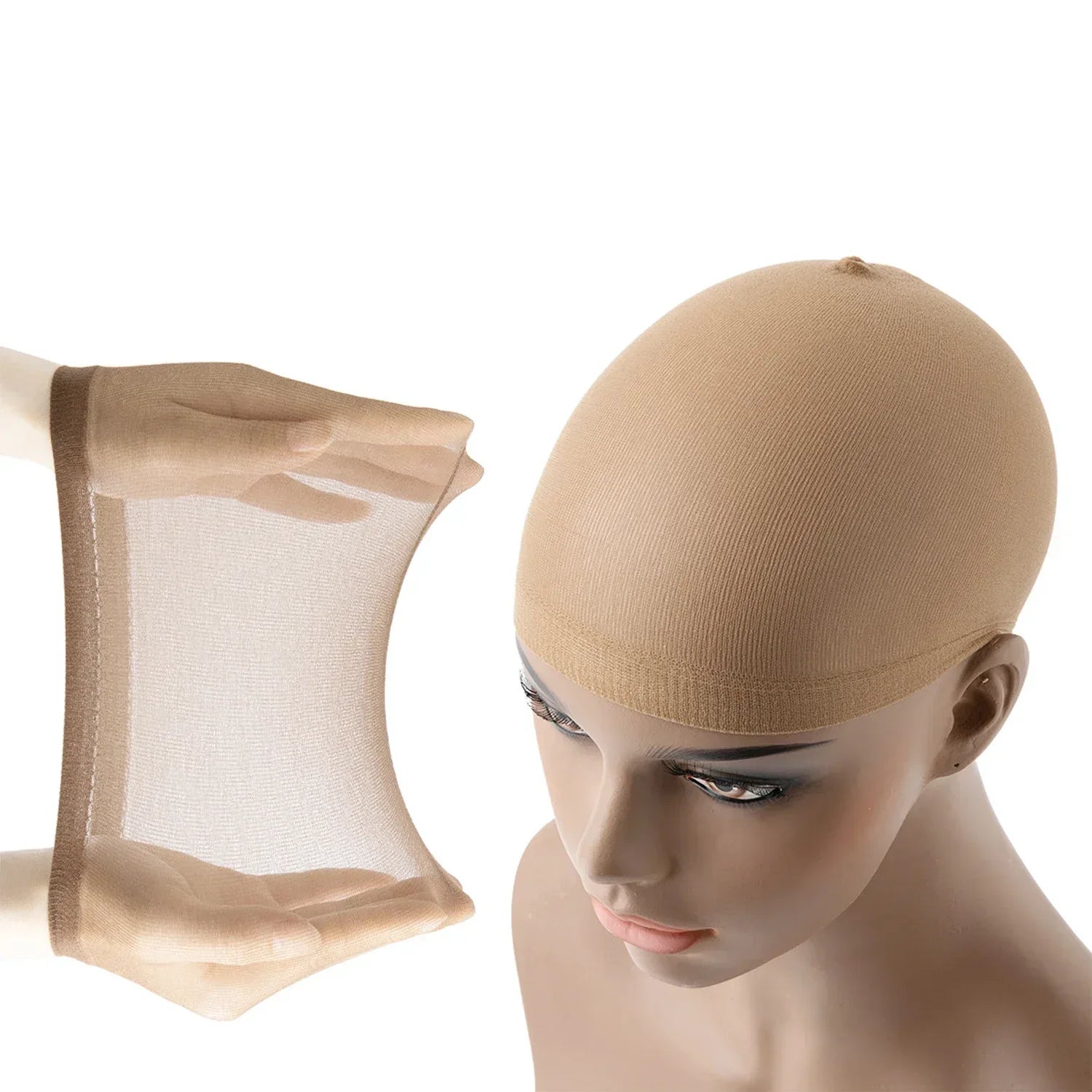 Wig Caps Hair Nets Weave Hairnets 2 pieces/Pack Stocking Wig Caps Stretch Mesh Caps Stocking Caps for Making Wigs Free Size - Luvia