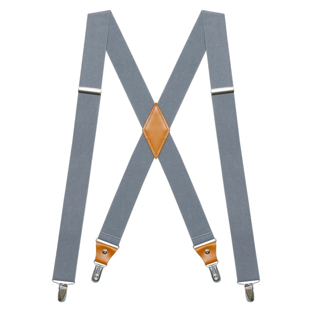 Suspenders for MTuxedo en Mens Suspenders X-Back 1.4"Adjustable Elastic Suspender Braces Strong for Work Trousers Wedding - Luvia