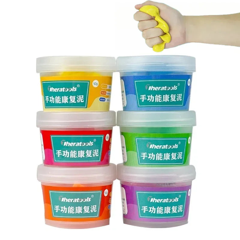 Hand Therapy Putty for Strength Recovery - Improve Grip Finger Dexterity Wrist Rehabilitation- Non-Toxic Silicone Exercise Putty - Luvia