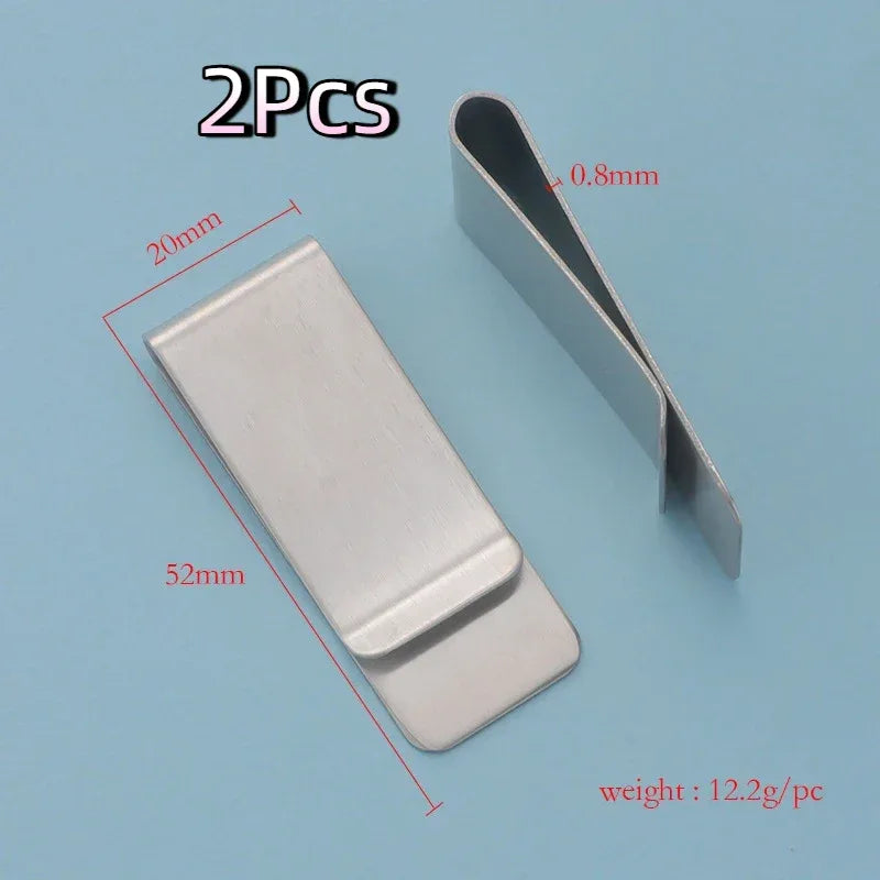Metal Clip Slim Pocket Credit Card ID Clip Stainless Steel Money Clip Wallet Cash Clamp Men Purse - Luvia