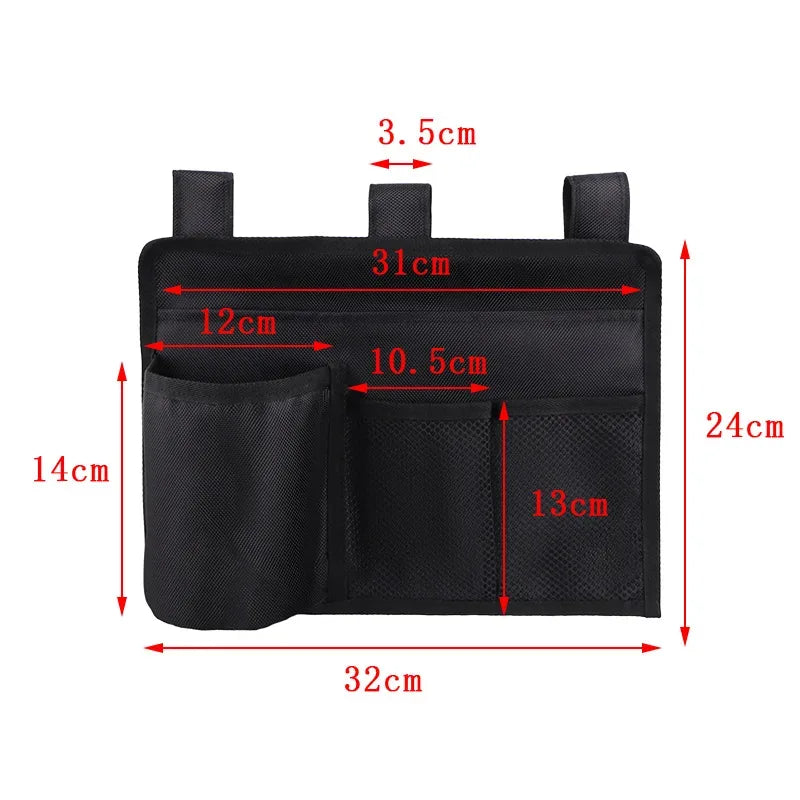 Bedside Caddy Storage Bag Multi Pockets Hanging Bag Bed Accessories Organizer Gadget Oxford Cloth for Dorm Bunk Hospital Book - Luvia