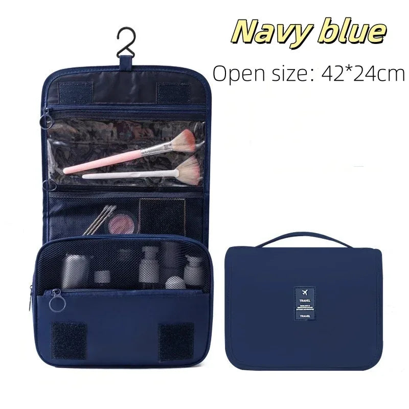 High Quality Travel Makeup Bag Waterproof Toiletries Organizer Women Neceser Bathroom Hook Wash Pouch Hook Makeup Storage Bag - Luvia