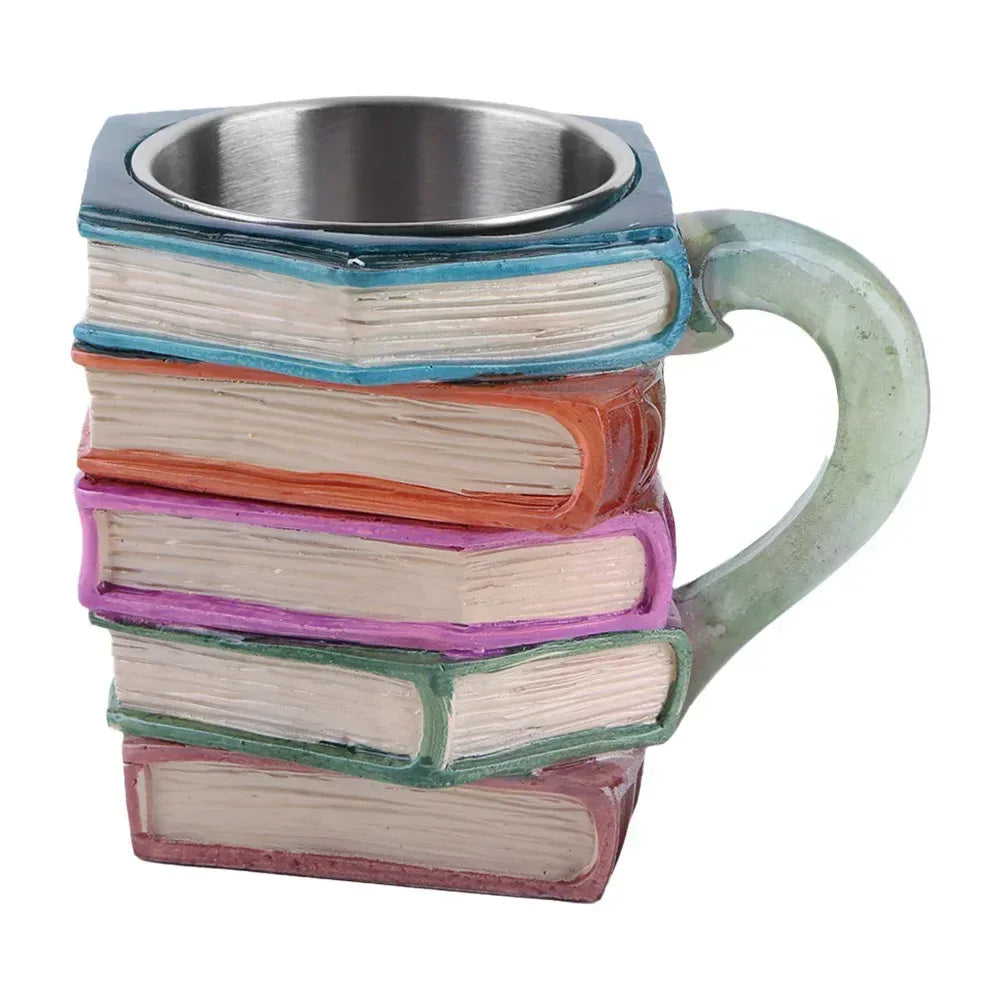 Novelty 3D Painted Books Coffee Mug Creative Drinking Cup Tea Cup Collection Gifts for Literature Lovers - Luvia