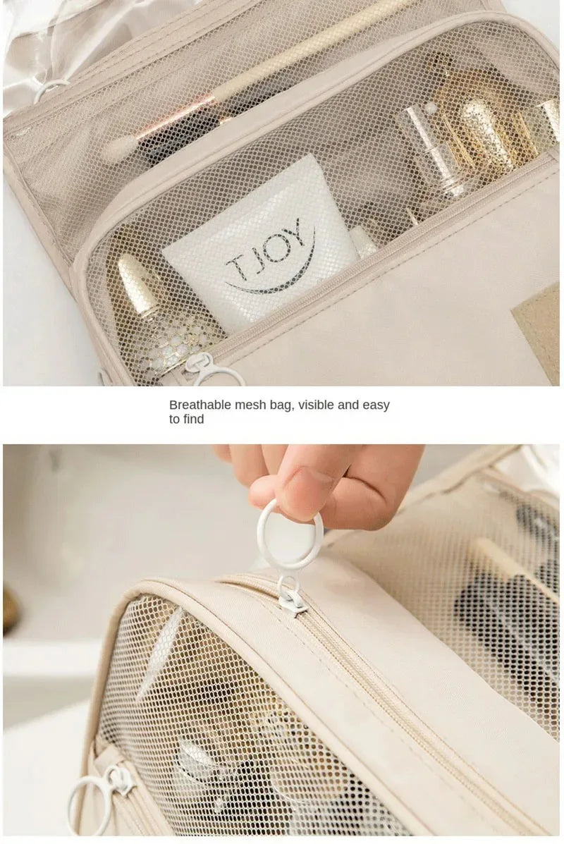 High Quality Travel Makeup Bag Waterproof Toiletries Organizer Women Neceser Bathroom Hook Wash Pouch Hook Makeup Storage Bag - Luvia