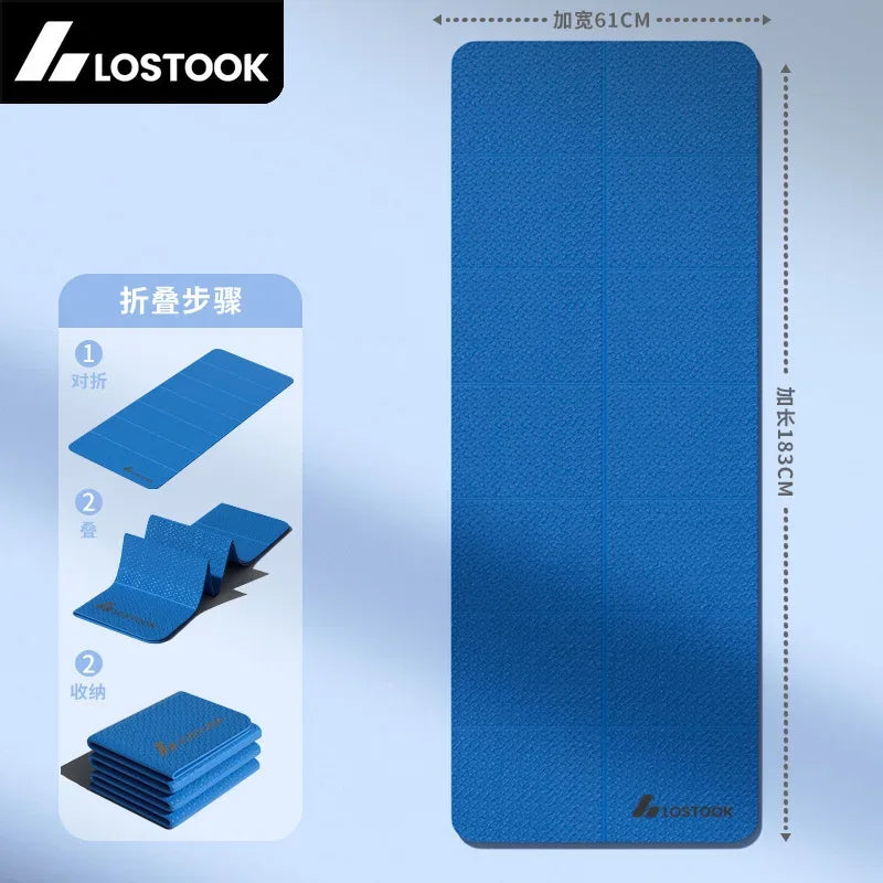 Extra Wide Yoga Mat Thick Foldable Non-Slip Quiet Exercise Mat for Home Workout Fitness 요가매트 - Luvia