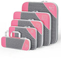 5PCS Compression Packing Cubes, Mesh Travel Packing Cubes for Suitcases, Lightweight Organizers Bag Set for Travel Essentials - Luvia