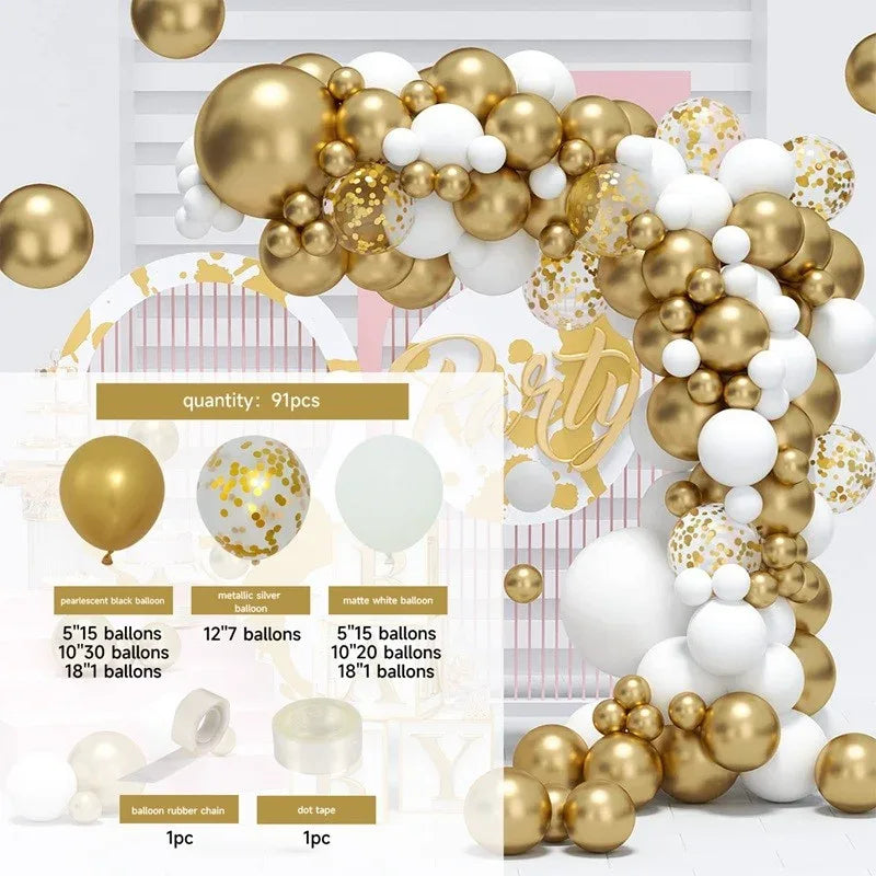 Balloon Garland Arch Kit Birthday Party Decoration Girl Birthday Foil Balloon Baby Shower Decor Globos Wedding Party Supplies - Luvia