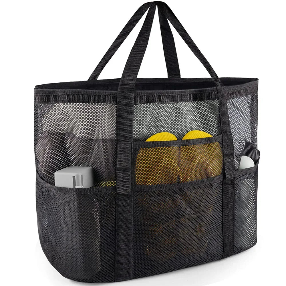 Mesh Beach Bag Waterproof Sandproof - Large Tote Pool Bag for Women Vacation Essentials Beach Accessories - Luvia