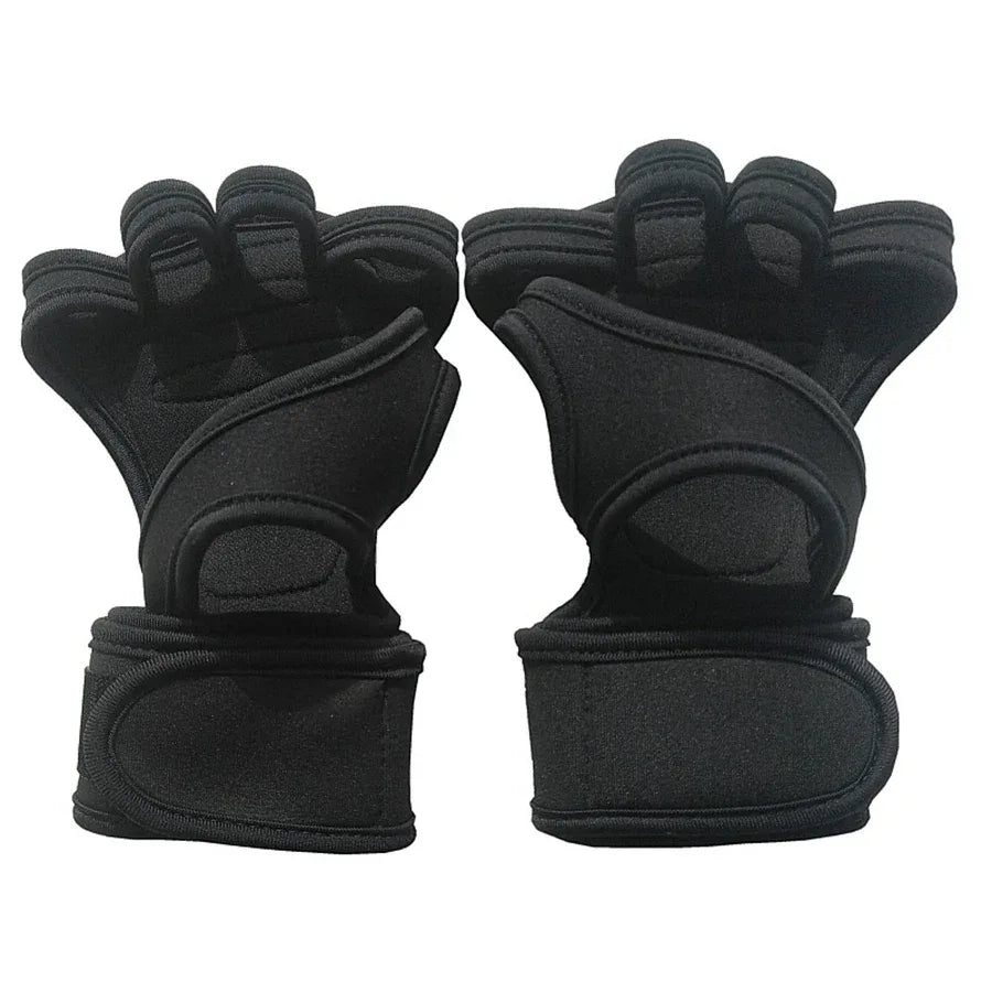 Sports Weight Lifting Workout Gloves ，with Built-in Wrist Wraps Full Palm Protection，Grip Great for Gym Pull Ups Cross Training - Luvia