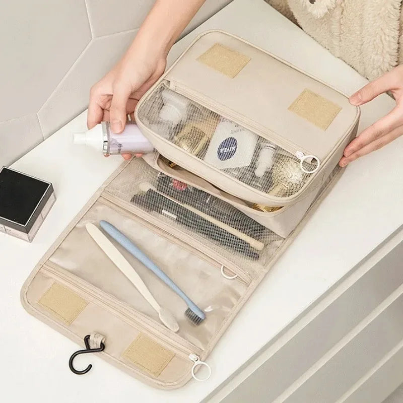 High Quality Travel Makeup Bag Waterproof Toiletries Organizer Women Neceser Bathroom Hook Wash Pouch Hook Makeup Storage Bag - Luvia