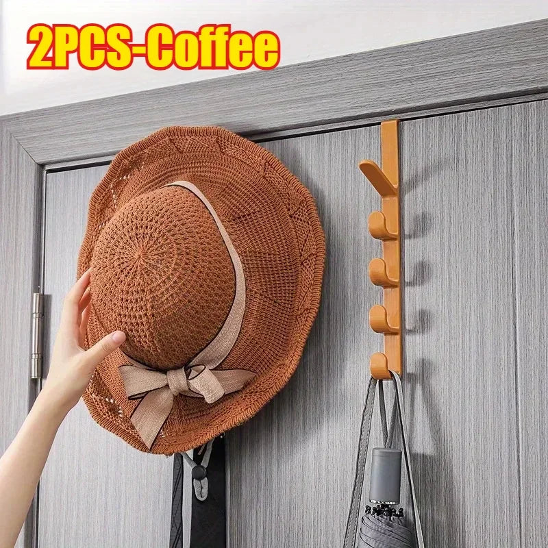 1pcs Bedroom Door Hanger Clothes Hanging Rack Over The Door Plastic Home Storage Organization Hooks, Purse Holder for Bags Rails
