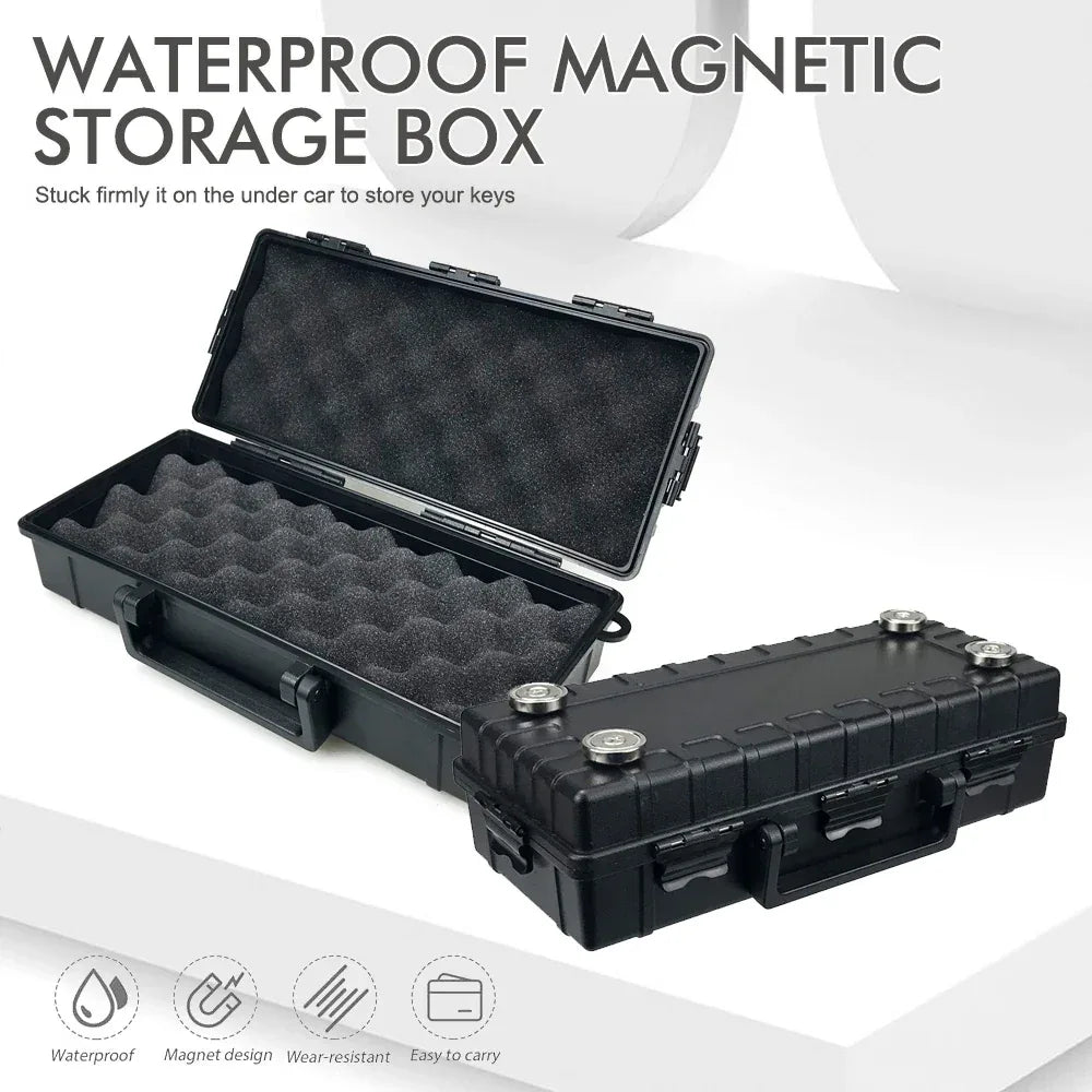 Magnetic Key Holder Under Car Hide Key Box with Strong Magnet Waterproof Magnetic Key Hider Rustproof Magnetic Storage Box - Luvia