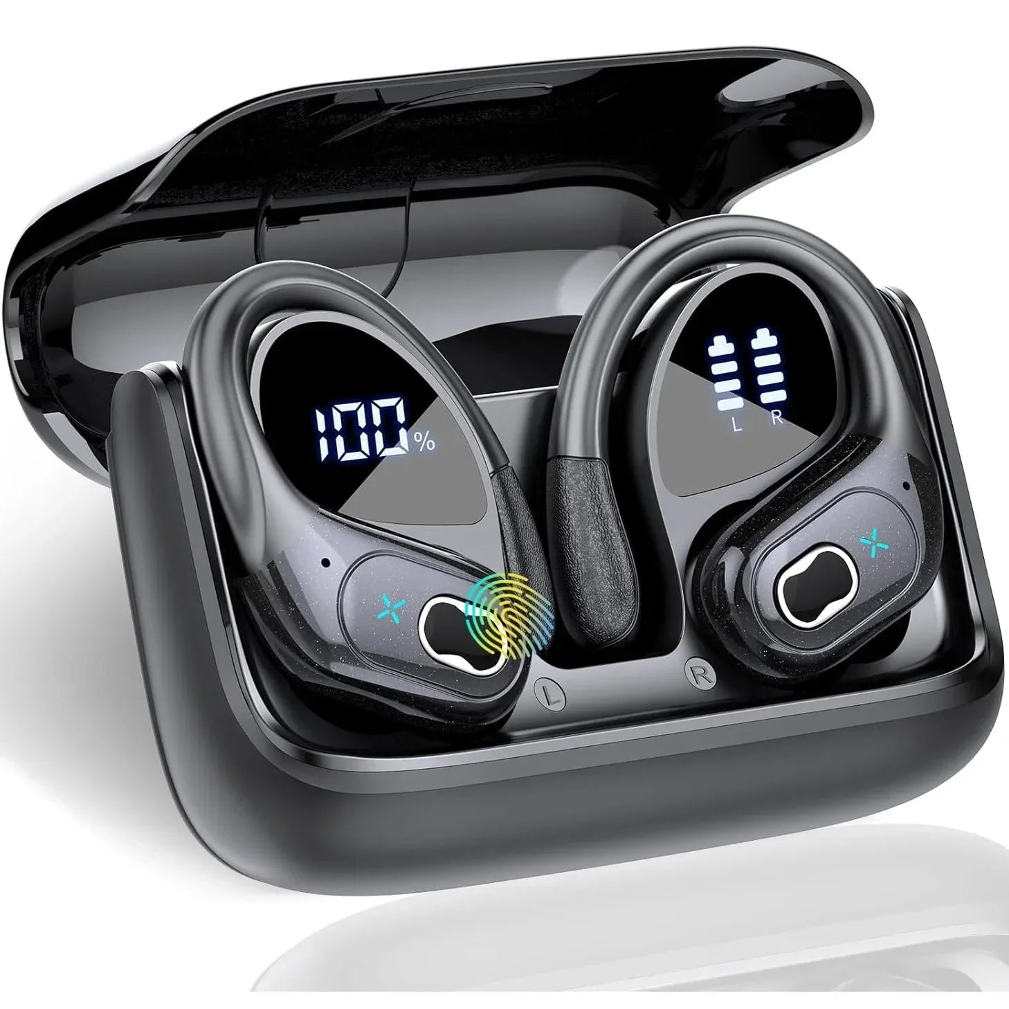 TWS Sports Earbuds Bluetooth 5.4 HIFI Bass Wireless Headphones LED Touch Hands-free Earphone Noise Cancelling Waterproof Headset - Luvia